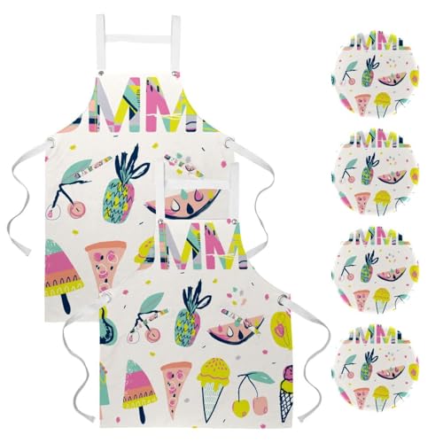 Tablier de serveuse avec 4 broches pour restaurant et bistrot