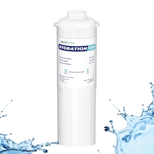 Aquafloow Filtr do podzlewowego systemu filtracji wody, filtr wody z redukcją chloru, filtr z węglem aktywnym, wysoka skuteczność redukcji chloru 30 000 litrów lub 6-12 miesięcy