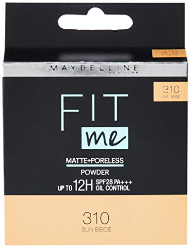 Image of Maybelline New York Fit Me Matte + Poreless Compact Powder, 310 Sun Beige (Pack of 3)