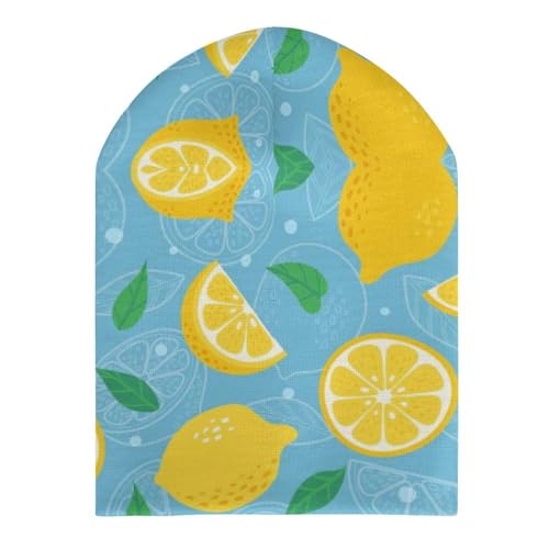 Fruit Lemon Pattern Kids Beanie Hat for for Girls Boys Children Cap Winter Knitted Chemo Cancer Headwear Accessories Gifts Decoration3