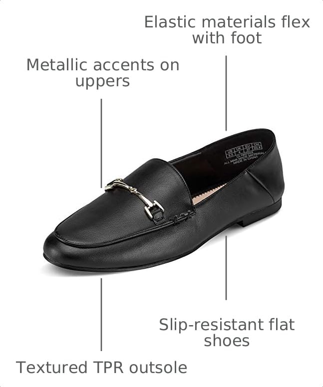 Image of JENN ARDOR Loafers for Women Flats Shoes Womens Penny Loafers Slip On Pointed Toe Comfortable Office Work Driving Flats Fashion Dress Shoes for Women