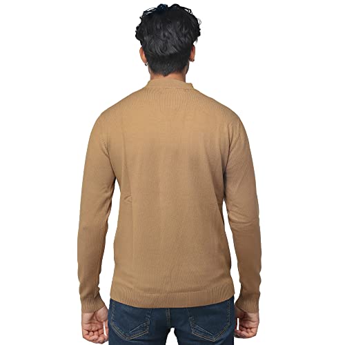 X Ray Men's Soft Slim Fit Turtleneck, Mock Neck Pullover Sweaters For Men, (Regular And Big & Tall), British Khaki - Mock Neck, X-Large #TOP2