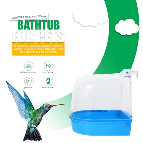Bañeras Colgantes para Pájaros de PVC Lavables en Agua y Fáciles de Limpiar 4