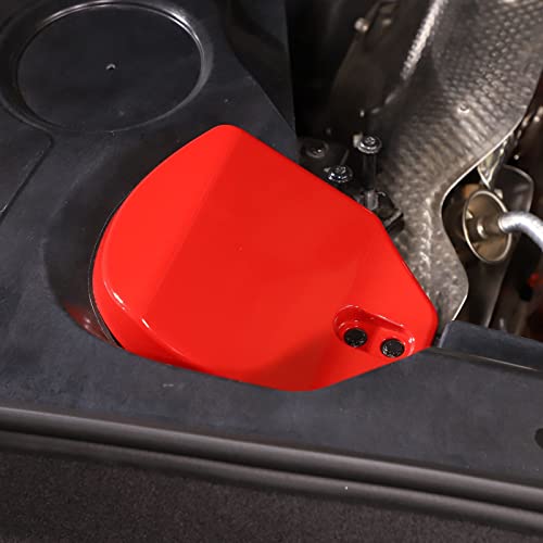 Image of TOYCIDFG Engine Bay Shock Protection Panel Cover Trim Compatible with Chevrolet C8 Corvette 2020-2023 Absorbing Tower Cover Caps (Red)