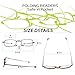 TourKing Gafas de Lectura Plegables de Metal Compactas con Patillas Telescópicas, Gafas...