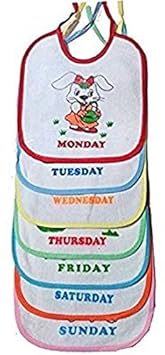 Chinmay Kids Beautiful Printed 7 Days Baby Bib - Design May Vary