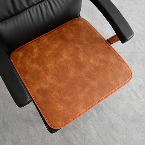 Ghjcesov (1/2/4 Packs) Office Chair Cushion, Waterproof Leather Seat Cushion, Non Slip Durable Chair Pads Set For Dining Kitchen Office Sofa (Color : Color 2, Size : 45 * 45Cm(4Packs)) #TOP2