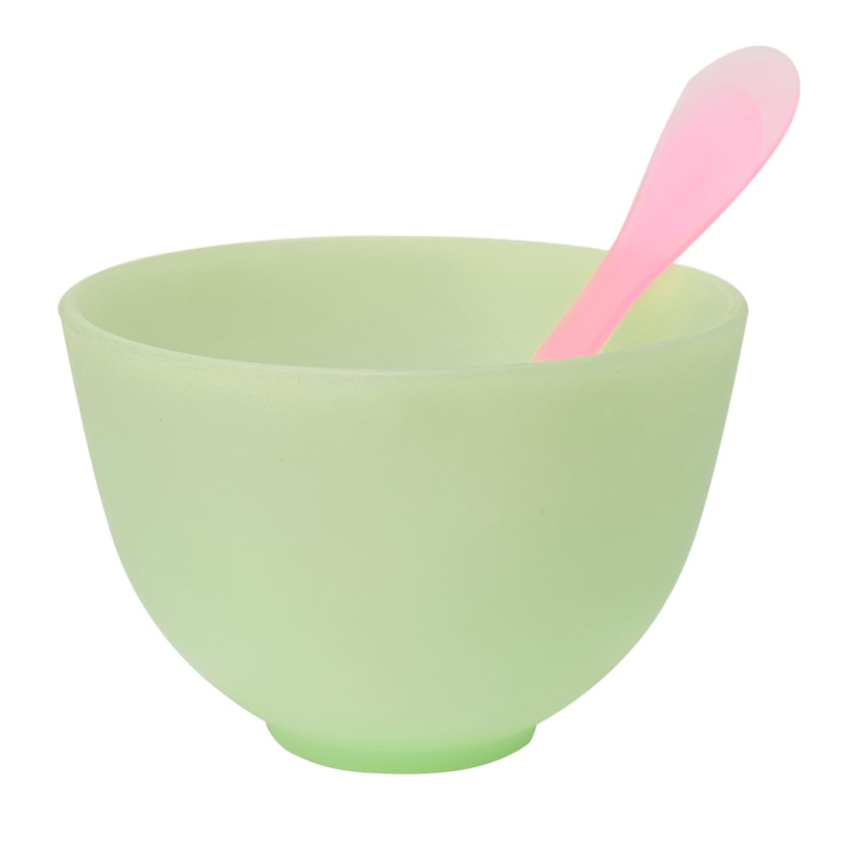 TOVINANNA Diy Mask Tool Set Mask Mixing Bowl Rod Anti-slip Silicone Green for Home Skin Care Beauty