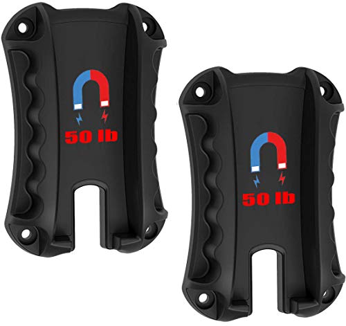 2 Pack Magnetic Gun Mount & Holster, Handgun Magnet Holder for Home and Vehicle, 50 Lbs Rated, Gun Accessories, Concealed Holder for Pistols, Handguns, Truck, Car, Safe, Self-Defense