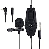 Micrófono de solapa de condensador omnidireccional para cámaras Nikon, Canon, Sony, Fujifilm DRSL, videocámaras y grabadoras, podcast, cables de audio de 7 m (conector TRS de 2,5 mm/3,5 mm/6,35 mm)