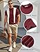 COOFANDY Mens Mock Turtleneck Sweater Short Sleeve 2026 Stylish Slim Fit Fashion Basic Underwear Wine Red