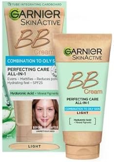 Garnier Skin Naturals Combination to Oily Hyaluronic Aloe All-in-1 BB Light Cream, 50ml