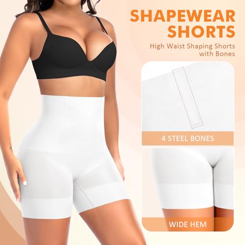 Image of Werena Shapewear for Women Tummy Control Shaping Shorts High Waist Body Shaper Panties Underwear Slip Shorts Under Dresses