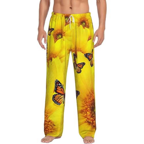 Pantalon de pyjama en polaire doux et décontracté homme imprimé