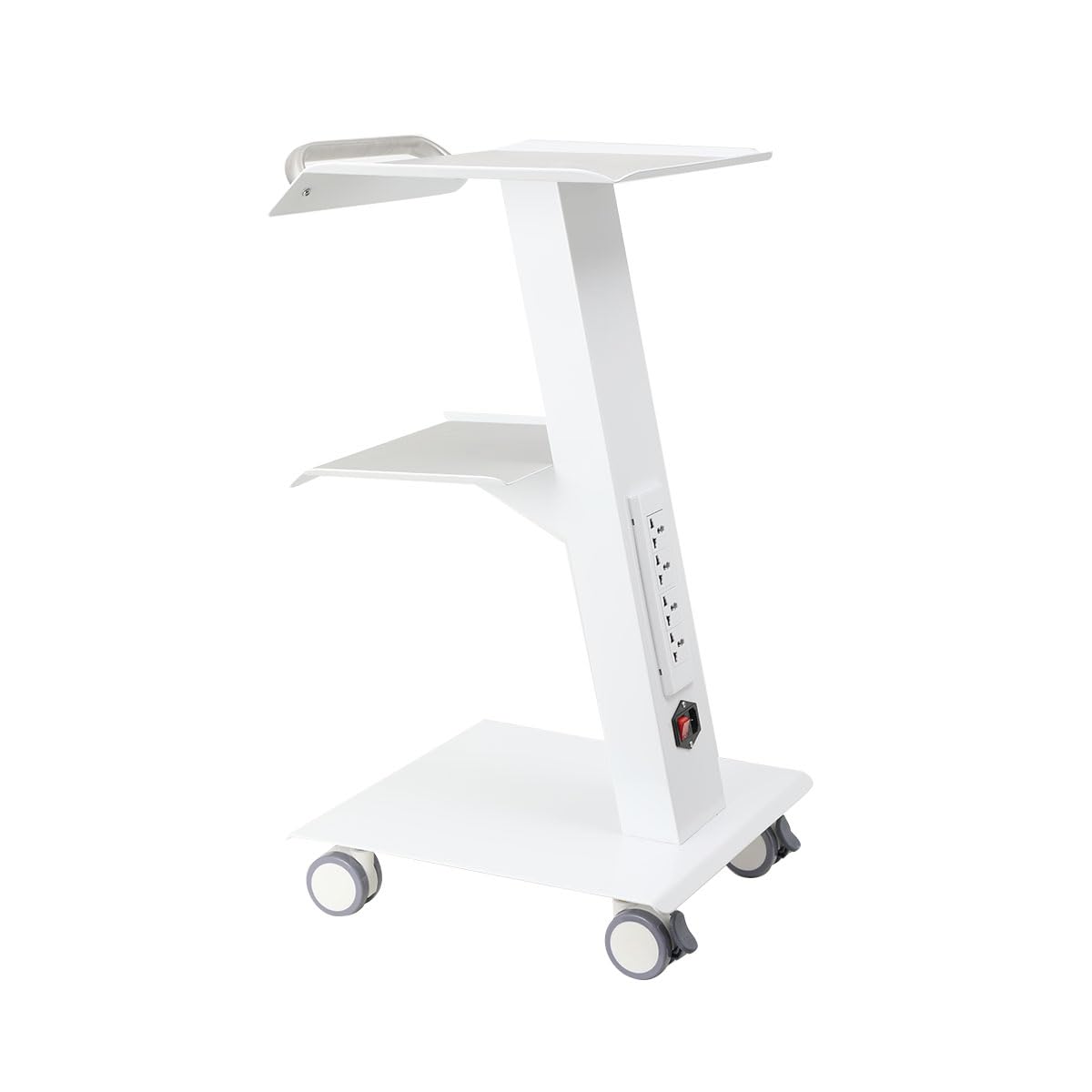 Schönheits-Laufkatze mit 3 Steckdosen, 400x360x770mm Multifunktions Medizinisch Gerätewagen Dental Rollwagen Zahnarzt Dental Trolley Cart ZahntechnikTrolley Dentalcart 3 Schichten