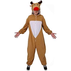 ILOVEFANCYDRESS – Disfraz de reno Rudolph para adulto, talla única
