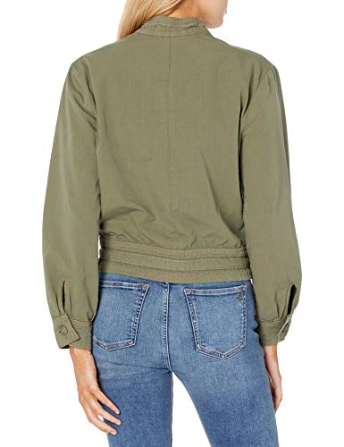 Lucky Brand Women's Long Sleeve Button Up Two Pocket Femme Surplus Jacket, Romaine Green, L