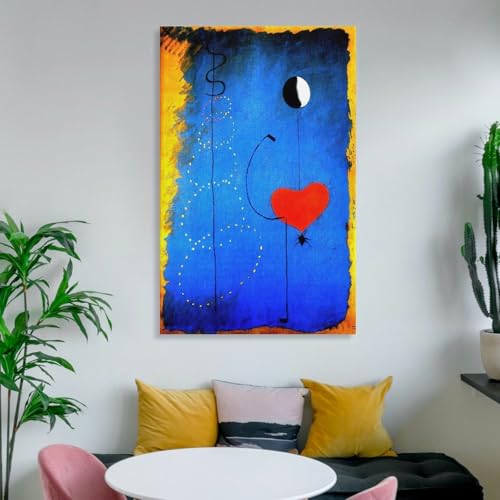Impression sur toile Joan Miró tableau bleu de prestige 40x60 - 6
