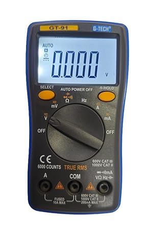 GT 91 Digital Multimeter, 6000 Count Auto Range TRMS, with AC/DC Voltage, Current Measurement, Resistance, Capacitance, Frequency Testing, Backlight Display-image-47
