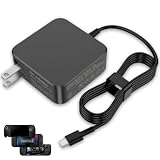 65W 60W USB C Charger Compatible with ROG Ally X/Steam Deck/Legion Go S