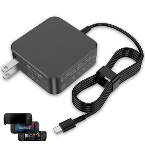 Image of 65W 60W USB C Charger Compatible with ROG Ally X /Steam Deck /Legion Go S