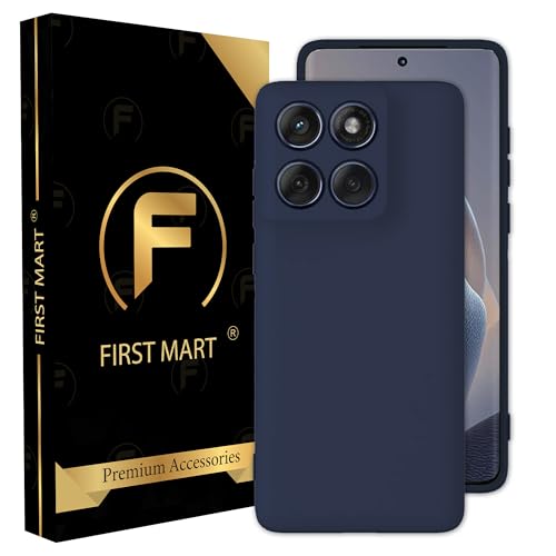 Image of FIRST MART Matte Silicone Back Cover for Motorola Edge 60 Fusion - Blue