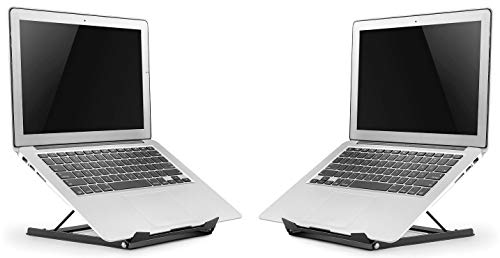 2-Pack Portable Laptop/Tablet Stand for Desk, Bed, Sofa, Couch. Fully Adjustable 5 Tilt Angles. Lightweight Durable Steel with Non-Slip Pads. Open Back for Cooling. Fits 10-15