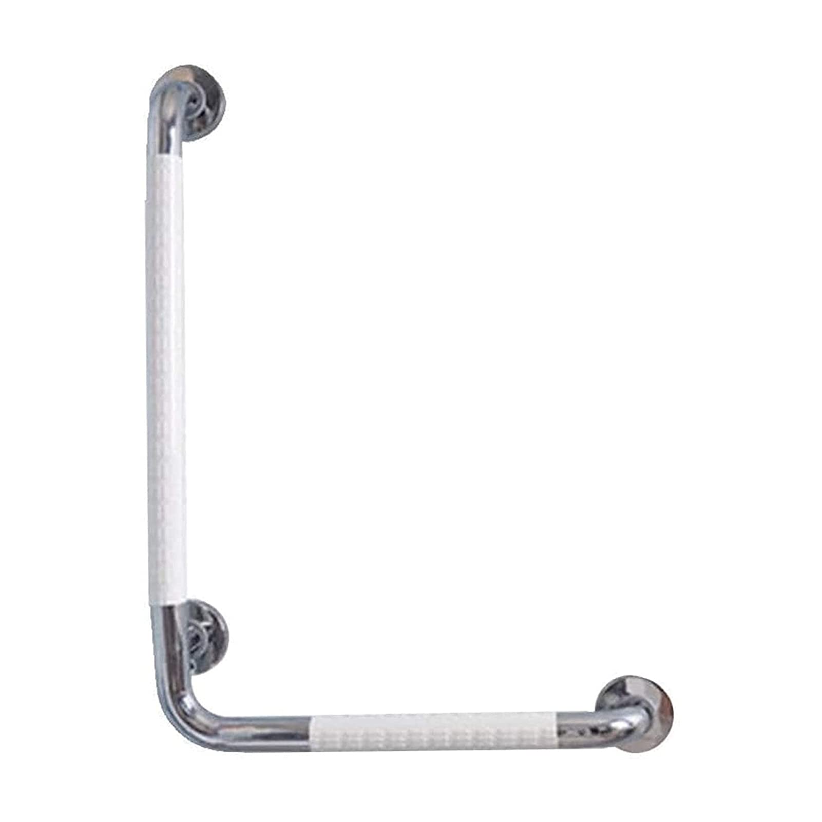 FKXSXAZ L-Shaped Bathtub Handrail, Safety Bathroom Grab Bar Elderly Disabled Barrier-Free Handle Anti-Slip Armrest Anti-slip Bar(White,Right)