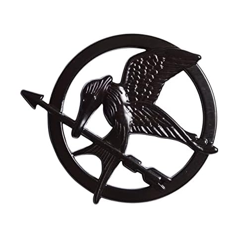 Mockingjay Symbol Metal Lapel Pin Novelty Brooch Movie Book Franchise Katniss Cosplay (Black) Cover