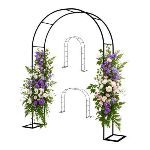 Arco de rosas de metal resistente con enrejado elegante para eventos 2