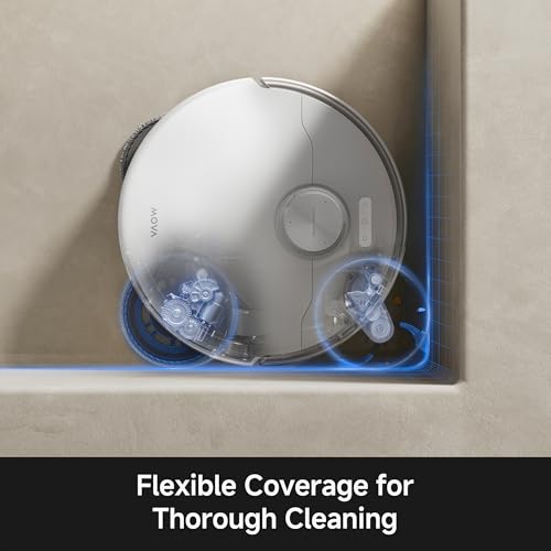 Image of Mova P70 Pro Ultra Robot Vacuum and Mop, 30,000Pa Suction, 212℉ Hot Water Mop Self-Cleaning & 1-Hour Fast Drying, Corner-to-Edge Deep Cleaning, Auto-Empty Dock, AI Object Recognition, White