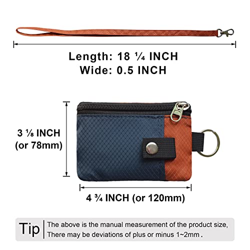 Image of CHENSPRX Minimalist RFID Blocking Small Wallet with ID Window,WaterResistant Zip Id Case Wallet with Lanyard Keychain for Cards,Cash,Travel,Women,Men