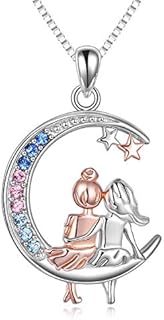 VONALA 925 Sterling Silver Sister/Mum/Daughter Necklace with Crystal Jewellery Birthday Gifts for Her