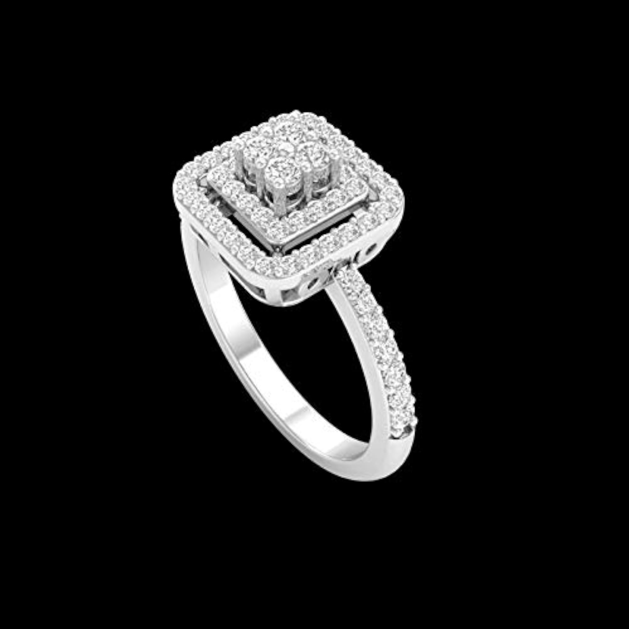 Women's 925 Sterling Silver Cubic Zirconia Diamond Ring