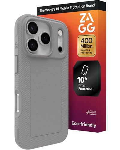 Coque iPhone 17 Pro ZAGG gris protection graphène mince MagSafe