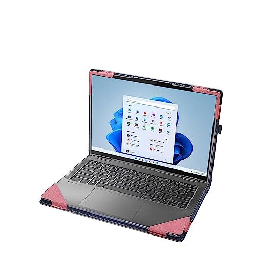 Funda para portátil Lenovo Yoga 7i 14 Gen 8 piel PU rosa miniatura 1