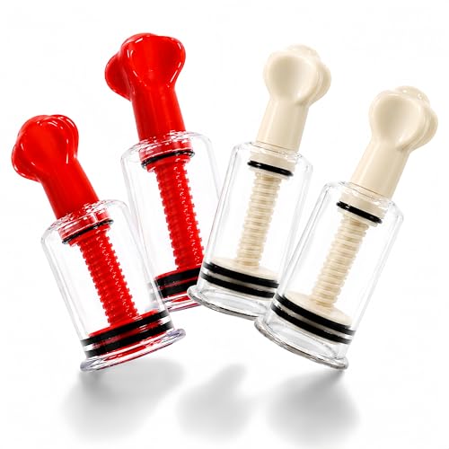 2 Size 4 Pcs Nipple Corrector for Flat or Inverted Nipples – Reusable Silicone Suction Cups for Breastfeeding Support WH29+RD35-02A