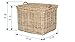 KOUBOO Rattan Core Rectangular Storage Basket with Lid, Large - Wicker Basket, Decorative Storage Box, Home Organizer, Laundry Hamper, Toy Box, Kitchen Storage, Natural