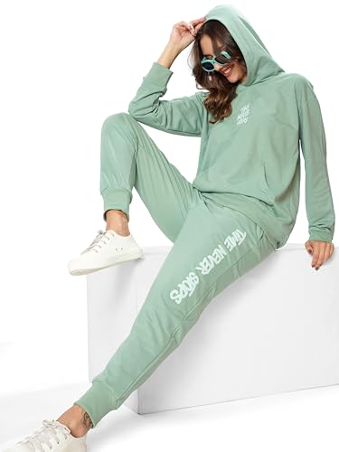 Image of WEET Women Printed Hoodie & Joggers Track Suit Set