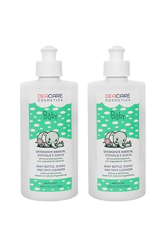 DEACARE BABY KIT DI 2 FLACONI DI DETERGENTE BIBERON, STOVIGLIE E GIOCHI DA 400ML L'UNO.