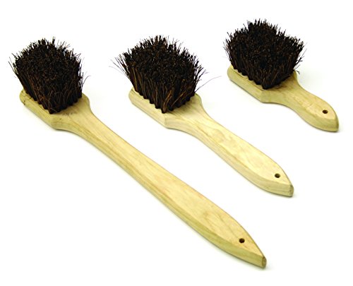 Excellante Palmyra Bristles Wok Brush with Wood Handle, 8\"