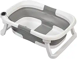 Banheira de Bebê Dobrável Ultracompacta Cinza Galzerano