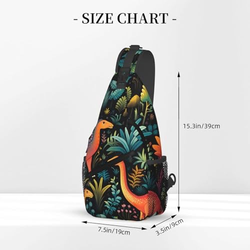 Mochila bandolera unisex con diseño de dinosaurio miniatura 3