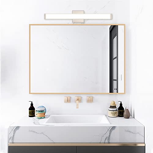 Image of 24 inch LED Vanity Light, 14W 5CCT Dimmable, Brushed Nickel | Wall Bar Light, Rust & Moisture Resistant, Dimmable 2700K-5000K, Energy-saving, moisture-proof, Dresser Bathroom over Mirror