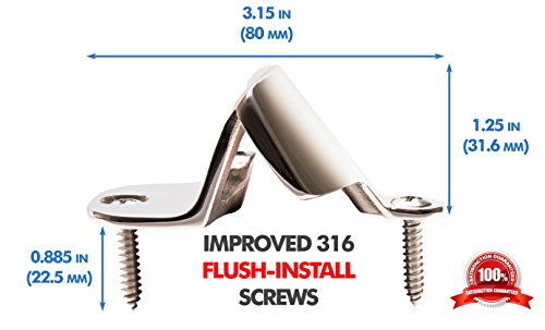 Choice Marine Grade Rust Proof 316 Stainless Steel Wall Mounted Bottle Opener W/ 316 Stainless Steel Mounting Screws. Perfect For Restaurants, Bars, Boats, Patios, Outdoors Or Indoors. #TOP2