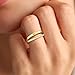 NECOCY 14K Plated Chunky Stack Finger Rings For Women Non Tarnish Fashion Dainty Eternity CZ Thumb Wedding Bands Cute Statement Engagement Rings For Women Simple Vintage Jewelry Gift For Women/Size9