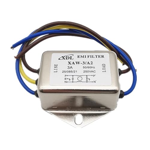 WBOBKO Jednofazowy AC XAW-6-A2 220V 6A ołowiowy filtr elektromagnetyczny oczyszczanie mocy (XAW-6-A2)