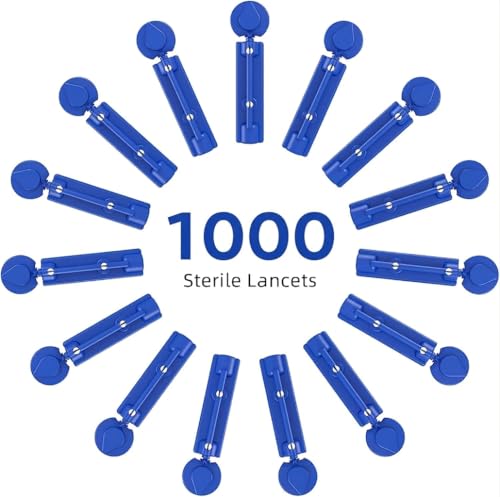 Image of MCP Lancing Device Pen 5 Depth Settings Pain-free with Round Lancets (Pack of 1000 Lancets (Only Lancets))