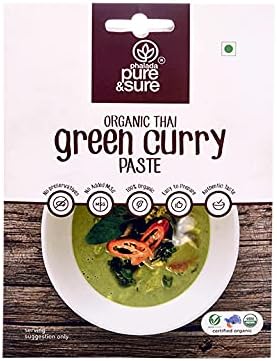 Pure & Sure Organic Thai Green Curry Paste | Kitchen Curry Paste | Vegetarian, Non GMO, No Preservatives | 50gm