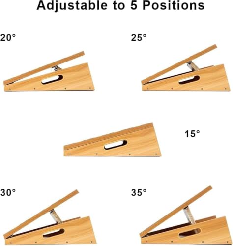 Tabla inclinada de madera ajustable profesional para ejercicios miniatura 2